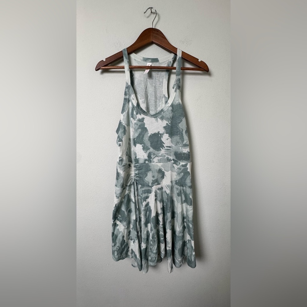 NWT Daily Practice by Anthropologie Half Pipe Mini Dress‎ in Green Motif Size L - Picture 4 of 13
